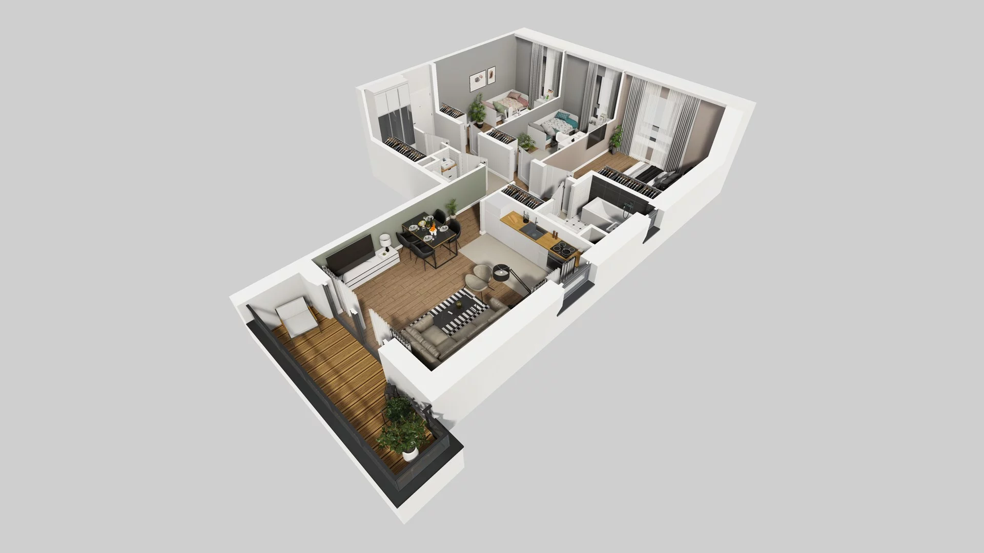 4 pokoje, mieszkanie 76,90 m², piętro 1, oferta nr M/4, Wille Biskupin etap 3, Wrocław, Biskupin-Sępolno-Dąbie-Bartoszowice, Śródmieście, ul. Braci Gierymskich