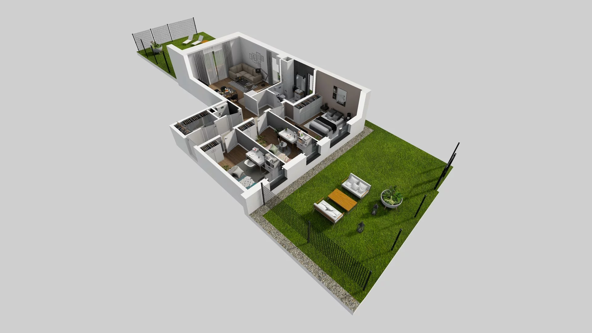 4 pokoje, mieszkanie 76,90 m², parter, oferta nr N/3, Wille Biskupin etap 3, Wrocław, Biskupin-Sępolno-Dąbie-Bartoszowice, Śródmieście, ul. Braci Gierymskich