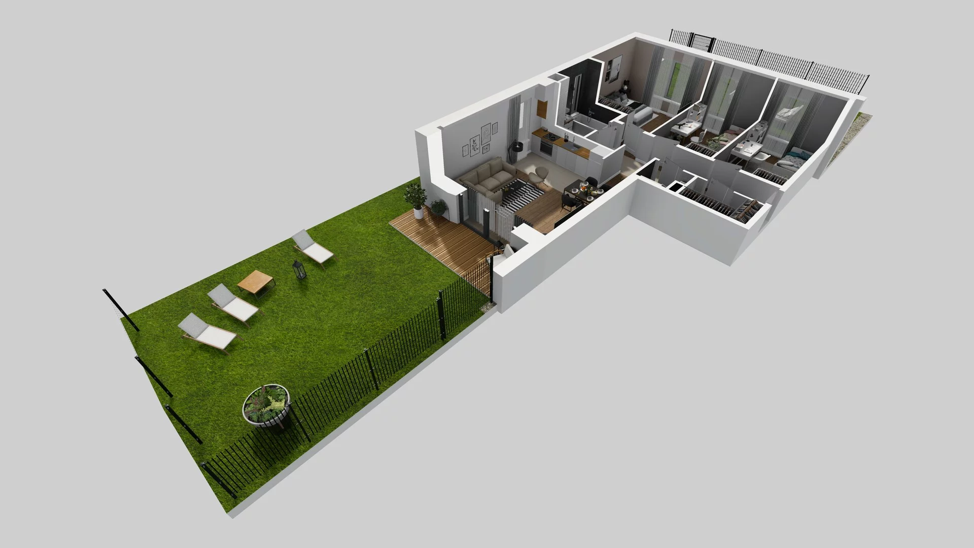 4 pokoje, mieszkanie 76,90 m², parter, oferta nr N/3, Wille Biskupin etap 3, Wrocław, Biskupin-Sępolno-Dąbie-Bartoszowice, Śródmieście, ul. Braci Gierymskich