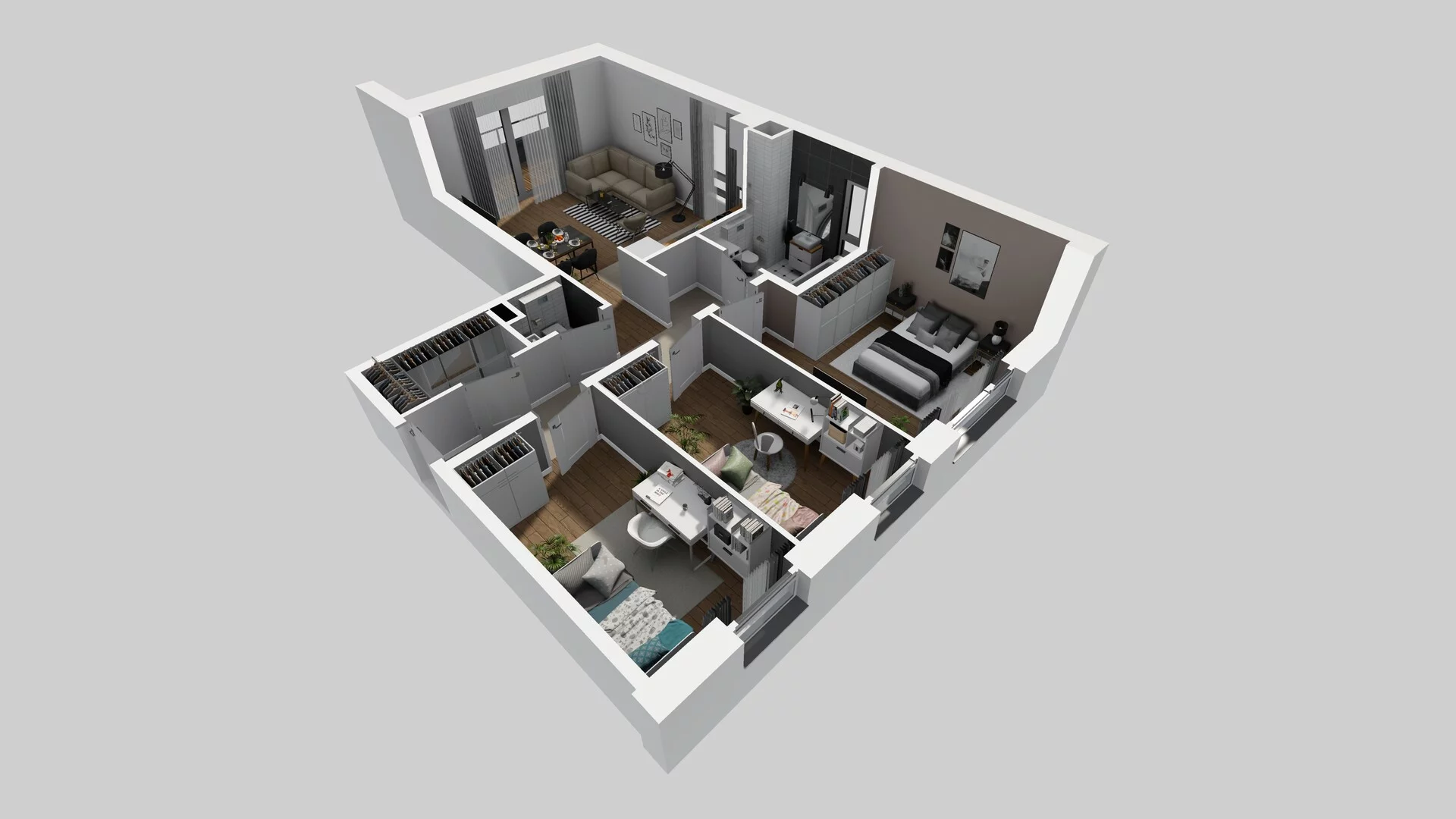 4 pokoje, mieszkanie 76,90 m², piętro 2, oferta nr N/9, Wille Biskupin etap 3, Wrocław, Biskupin-Sępolno-Dąbie-Bartoszowice, Śródmieście, ul. Braci Gierymskich