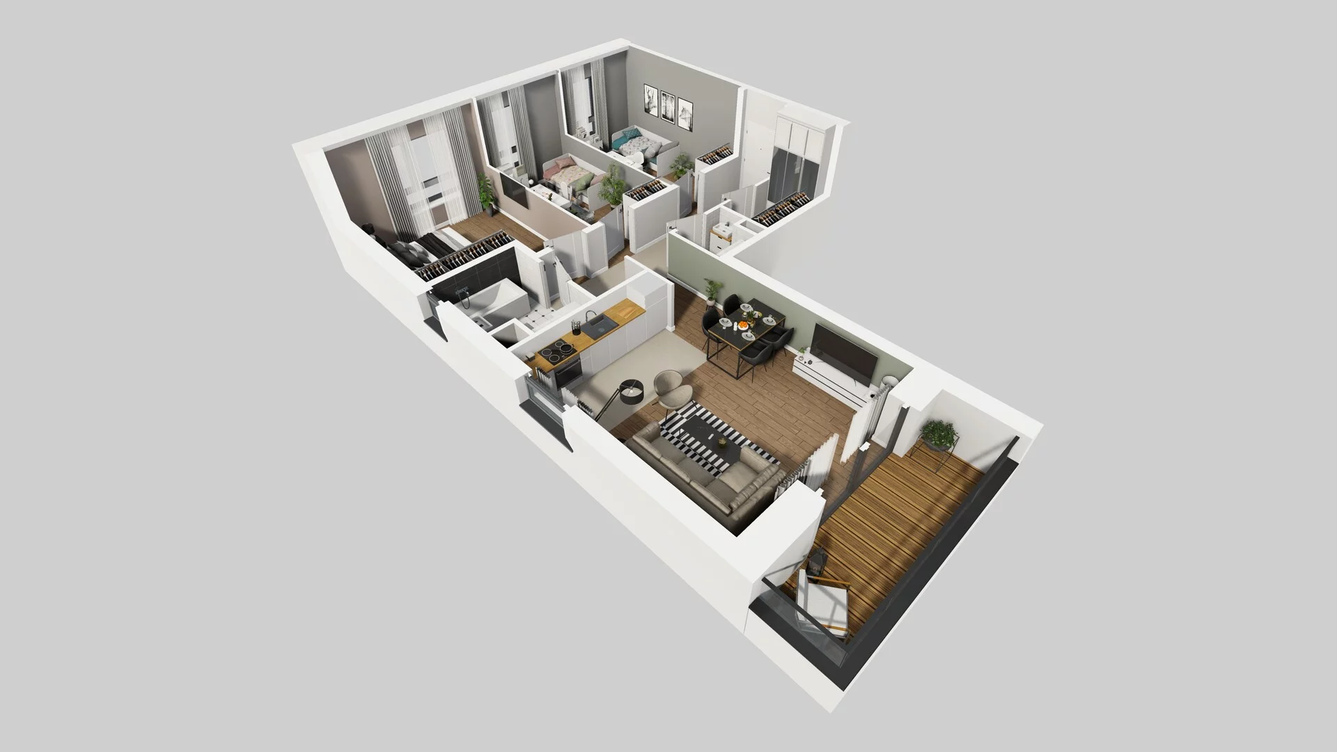 4 pokoje, mieszkanie 76,90 m², piętro 2, oferta nr N/9, Wille Biskupin etap 3, Wrocław, Biskupin-Sępolno-Dąbie-Bartoszowice, Śródmieście, ul. Braci Gierymskich