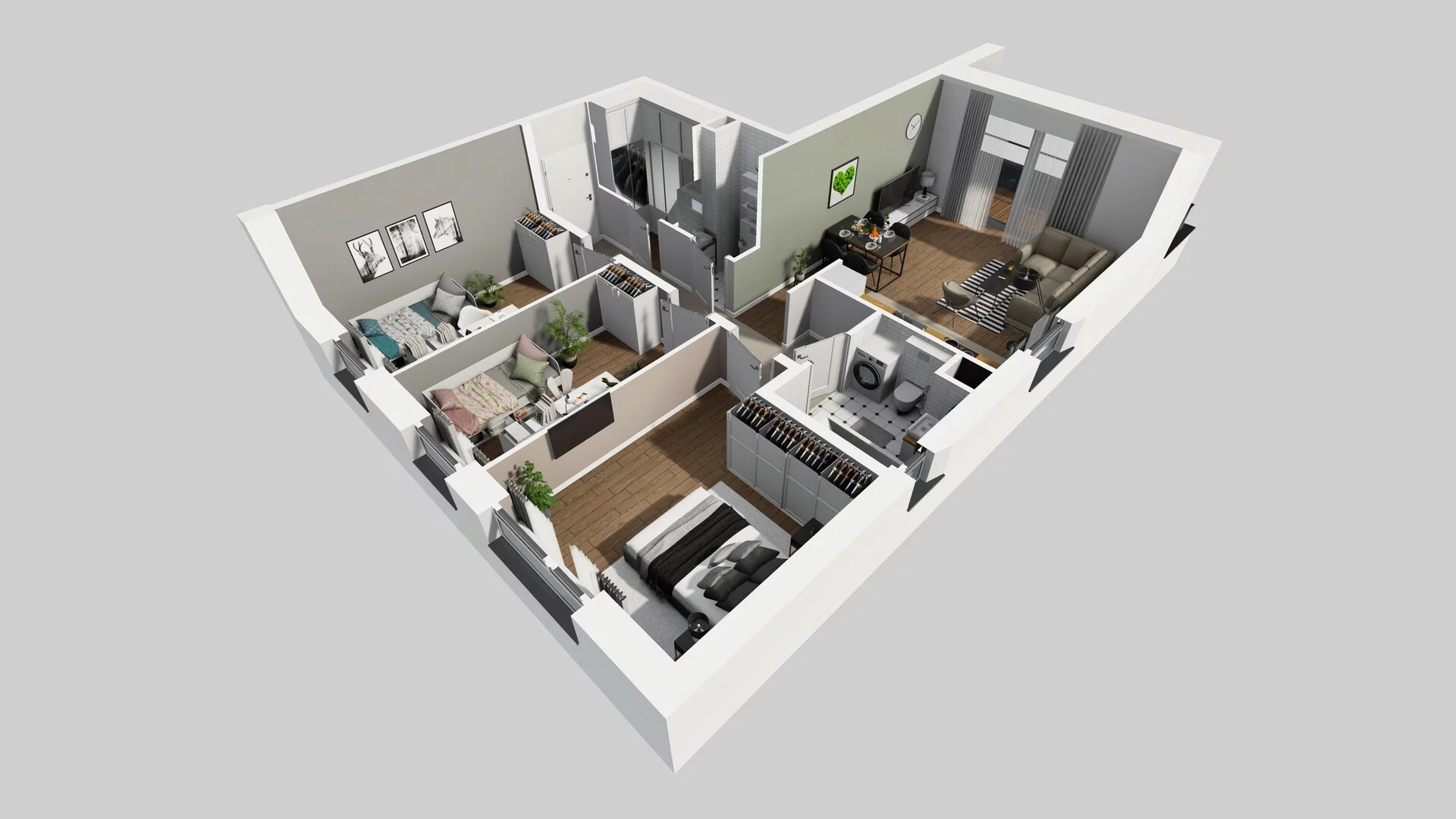 4 pokoje, mieszkanie 76,90 m², piętro 2, oferta nr N/9, Wille Biskupin etap 3, Wrocław, Biskupin-Sępolno-Dąbie-Bartoszowice, Śródmieście, ul. Braci Gierymskich