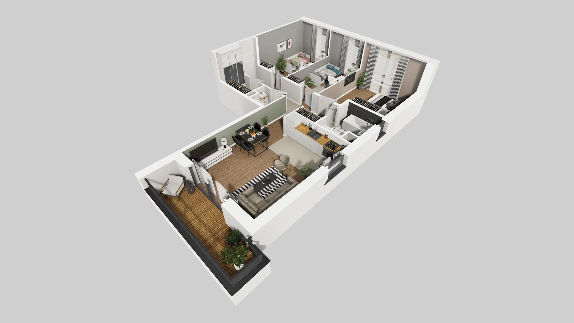 4 pokoje, mieszkanie 76,90 m², piętro 1, oferta nr O/4, Wille Biskupin etap 3, Wrocław, Biskupin-Sępolno-Dąbie-Bartoszowice, Śródmieście, ul. Braci Gierymskich