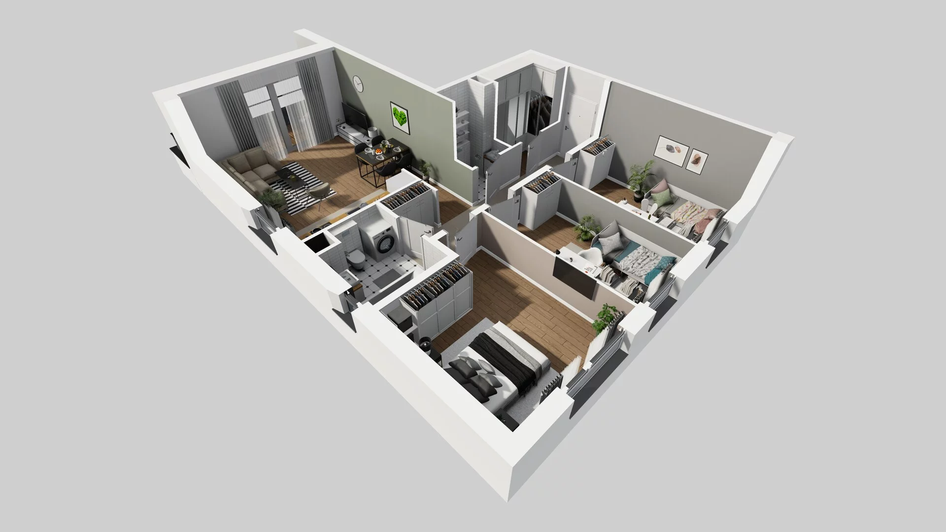 4 pokoje, mieszkanie 76,90 m², piętro 2, oferta nr O/7, Wille Biskupin etap 3, Wrocław, Biskupin-Sępolno-Dąbie-Bartoszowice, Śródmieście, ul. Braci Gierymskich