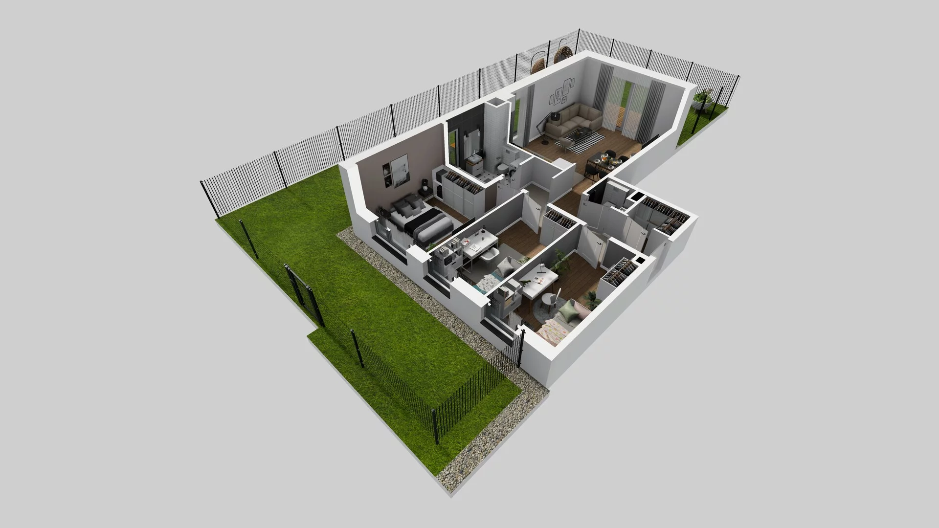 4 pokoje, mieszkanie 75,96 m², parter, oferta nr P/1, Wille Biskupin etap 3, Wrocław, Biskupin-Sępolno-Dąbie-Bartoszowice, Śródmieście, ul. Braci Gierymskich