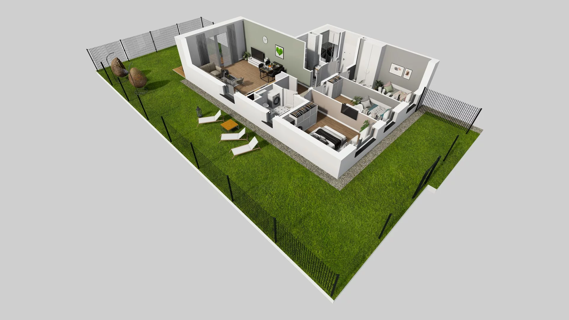 4 pokoje, mieszkanie 75,96 m², parter, oferta nr P/1, Wille Biskupin etap 3, Wrocław, Biskupin-Sępolno-Dąbie-Bartoszowice, Śródmieście, ul. Braci Gierymskich