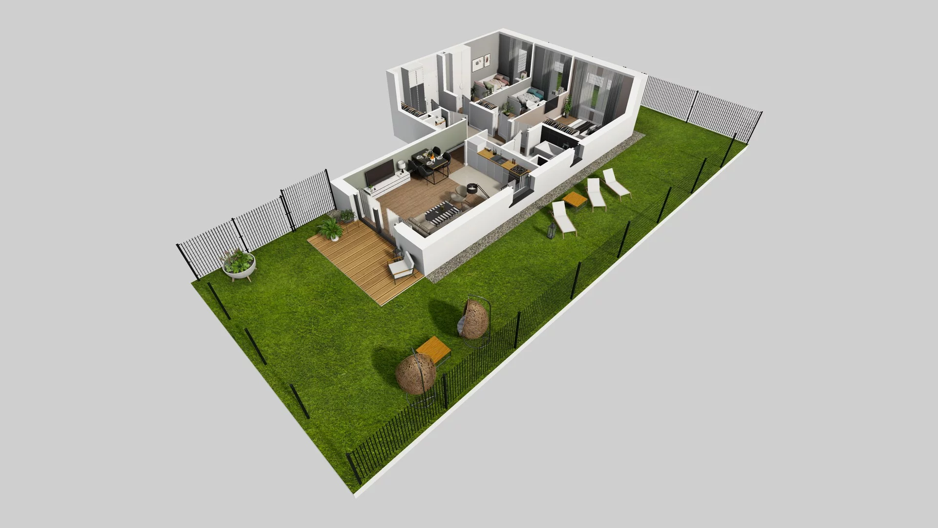 4 pokoje, mieszkanie 75,96 m², parter, oferta nr P/1, Wille Biskupin etap 3, Wrocław, Biskupin-Sępolno-Dąbie-Bartoszowice, Śródmieście, ul. Braci Gierymskich