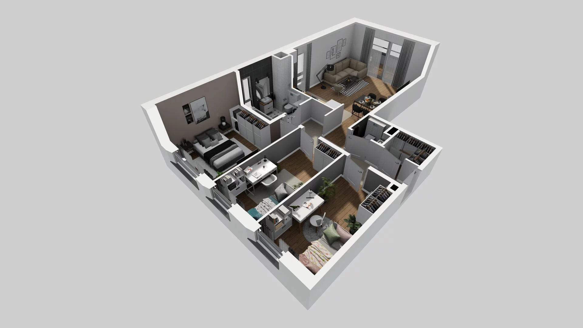 4 pokoje, mieszkanie 75,96 m², piętro 2, oferta nr P/7, Wille Biskupin etap 3, Wrocław, Biskupin-Sępolno-Dąbie-Bartoszowice, Śródmieście, ul. Braci Gierymskich