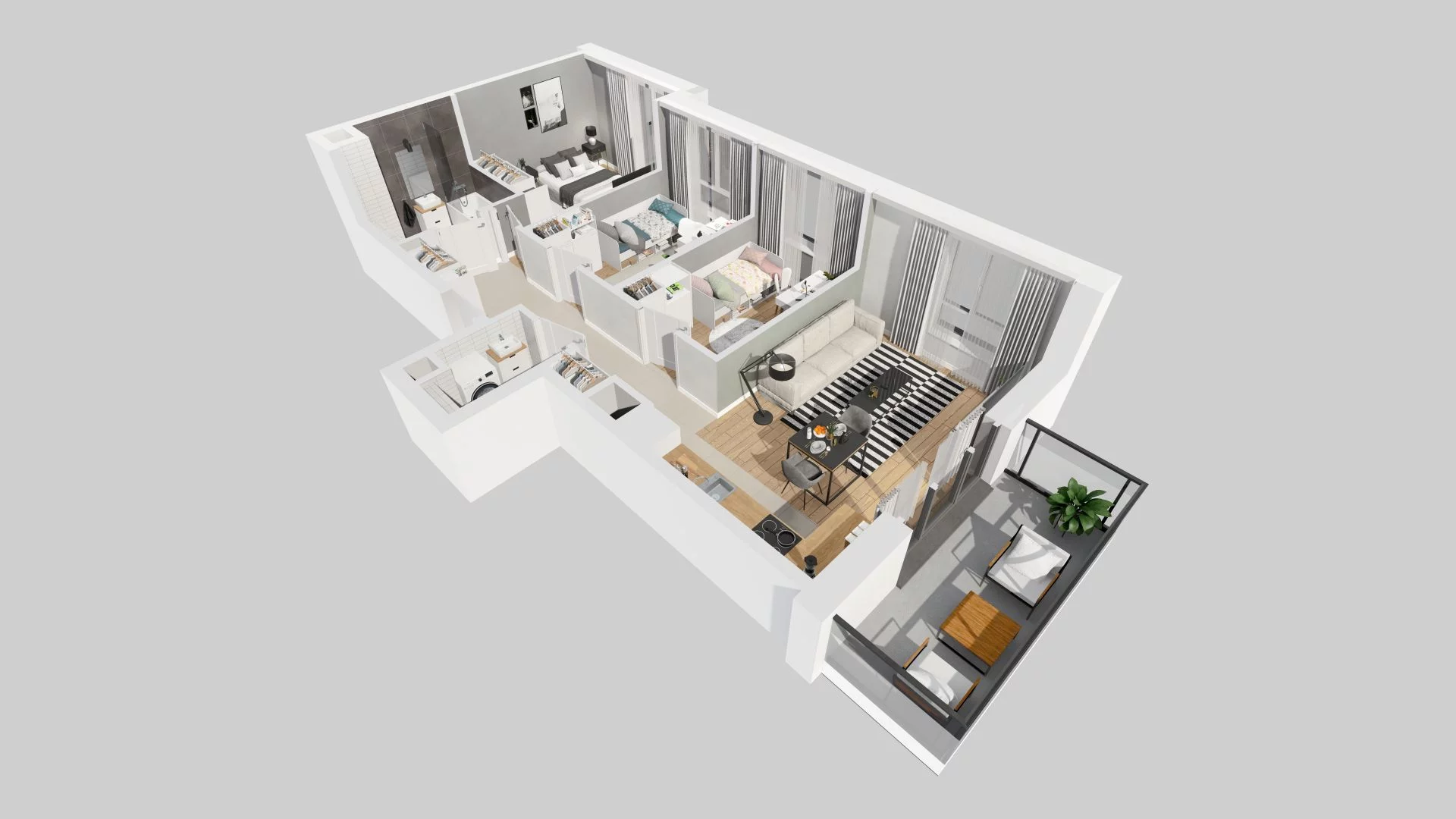 4 pokoje, mieszkanie 66,94 m², piętro 1, oferta nr E/83, Metro Zachód 8 bud. E-H, Warszawa, Bemowo, Chrzanów, ul. Jana Heweliusza