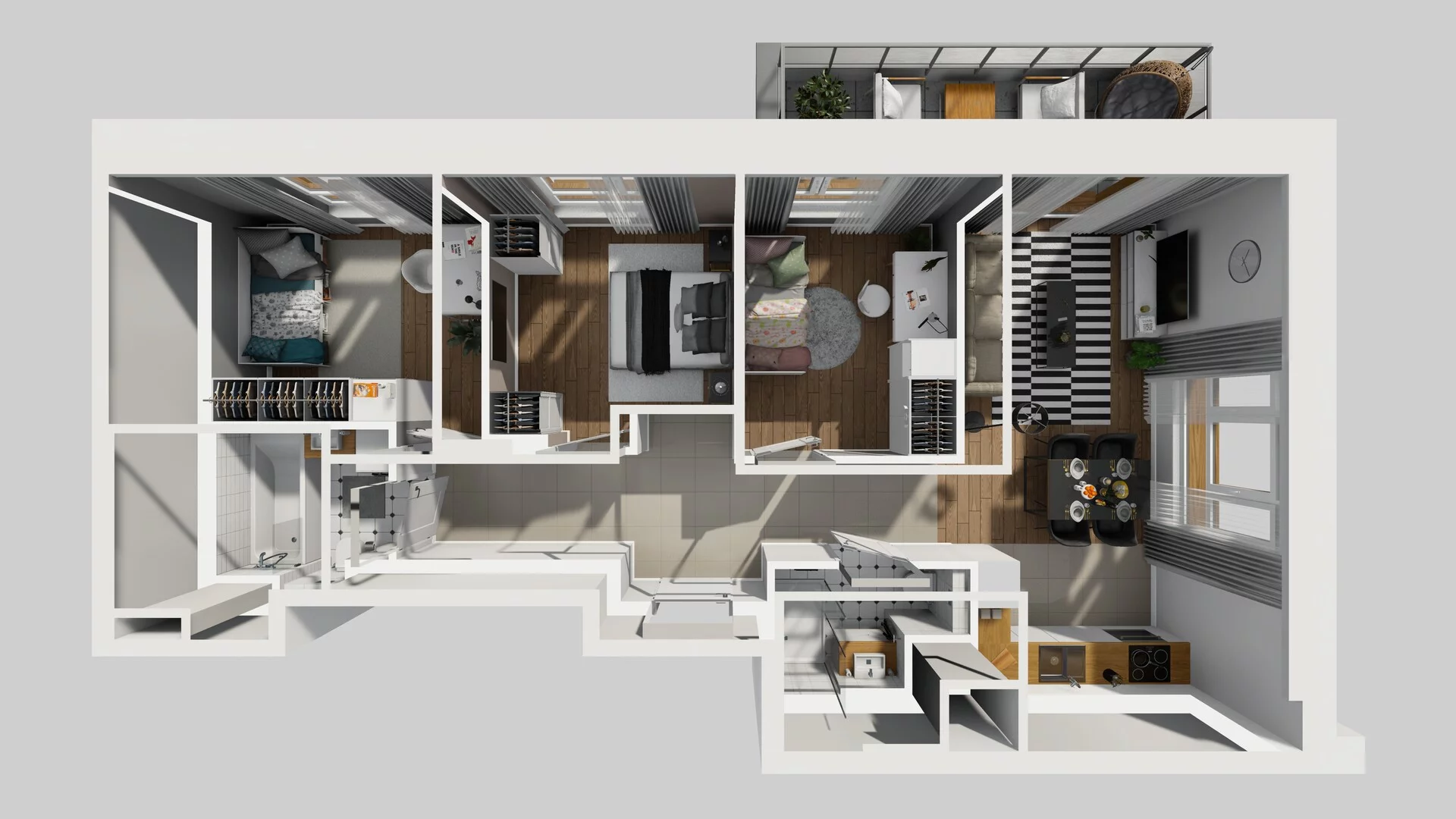 4 pokoje, mieszkanie 65,29 m², piętro 1, oferta nr C/2, Apartamenty Literacka 2, Warszawa, Bielany, Piaski, ul. Literacka