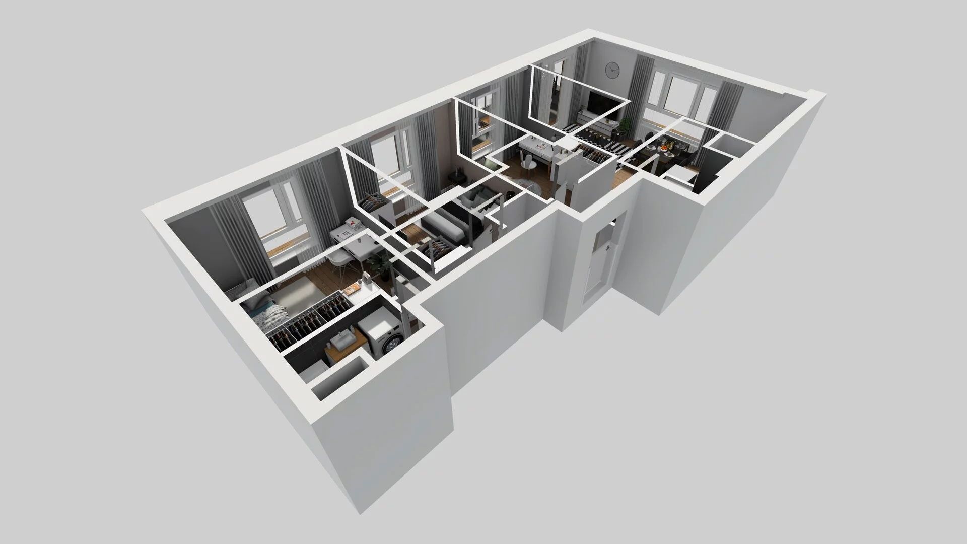 4 pokoje, mieszkanie 65,29 m², piętro 1, oferta nr C/2, Apartamenty Literacka 2, Warszawa, Bielany, Piaski, ul. Literacka
