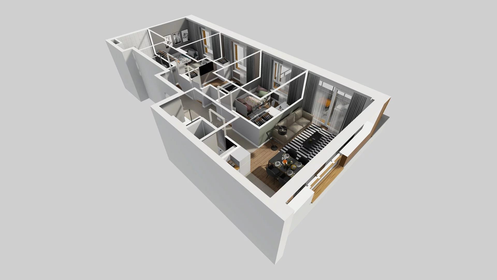 4 pokoje, mieszkanie 65,29 m², piętro 1, oferta nr C/2, Apartamenty Literacka 2, Warszawa, Bielany, Piaski, ul. Literacka