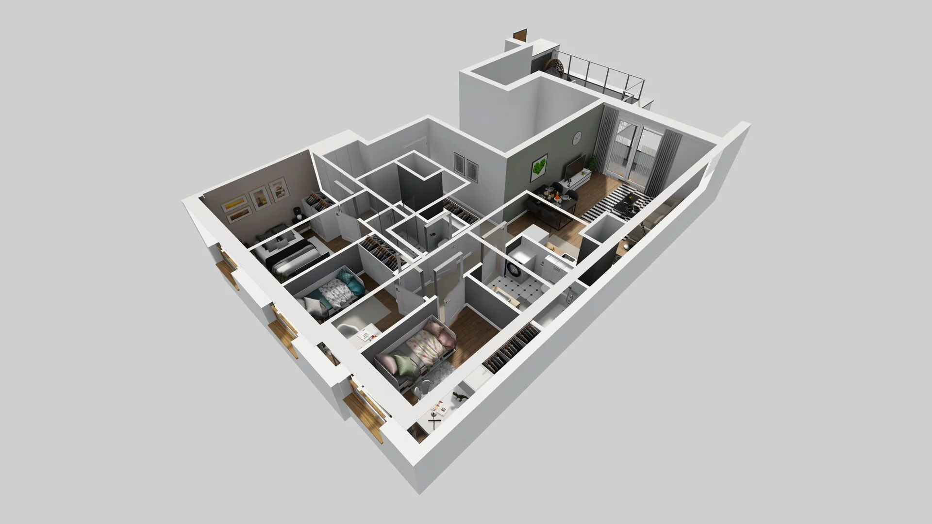 4 pokoje, mieszkanie 72,11 m², piętro 6, oferta nr C/51, Apartamenty Literacka 2, Warszawa, Bielany, Piaski, ul. Literacka