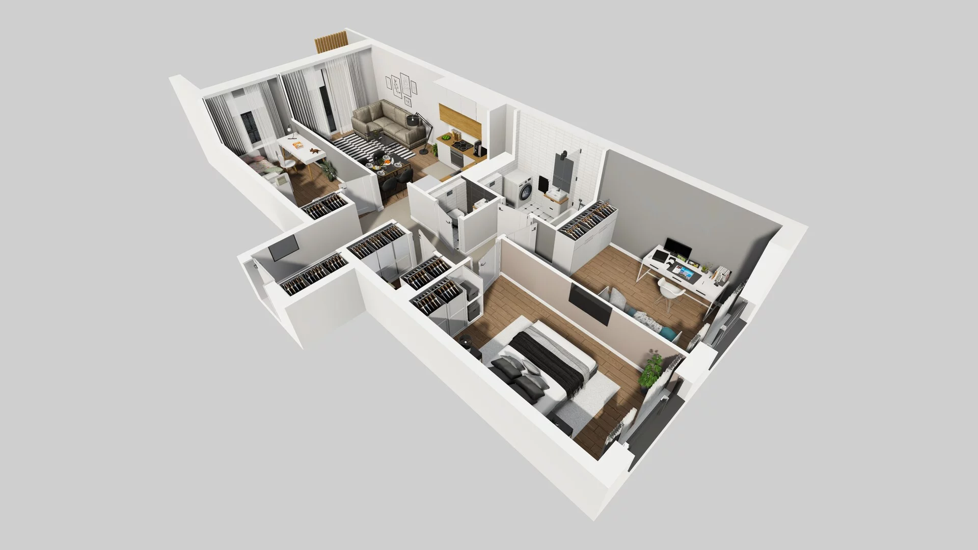 4 pokoje, mieszkanie 77,36 m², piętro 3, oferta nr B/76, Hubska 100, Wrocław, Huby, Krzyki, ul. Paczkowska