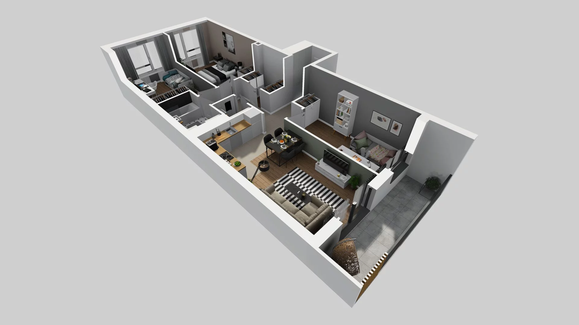 4 pokoje, mieszkanie 77,36 m², piętro 3, oferta nr B/76, Hubska 100, Wrocław, Huby, Krzyki, ul. Paczkowska