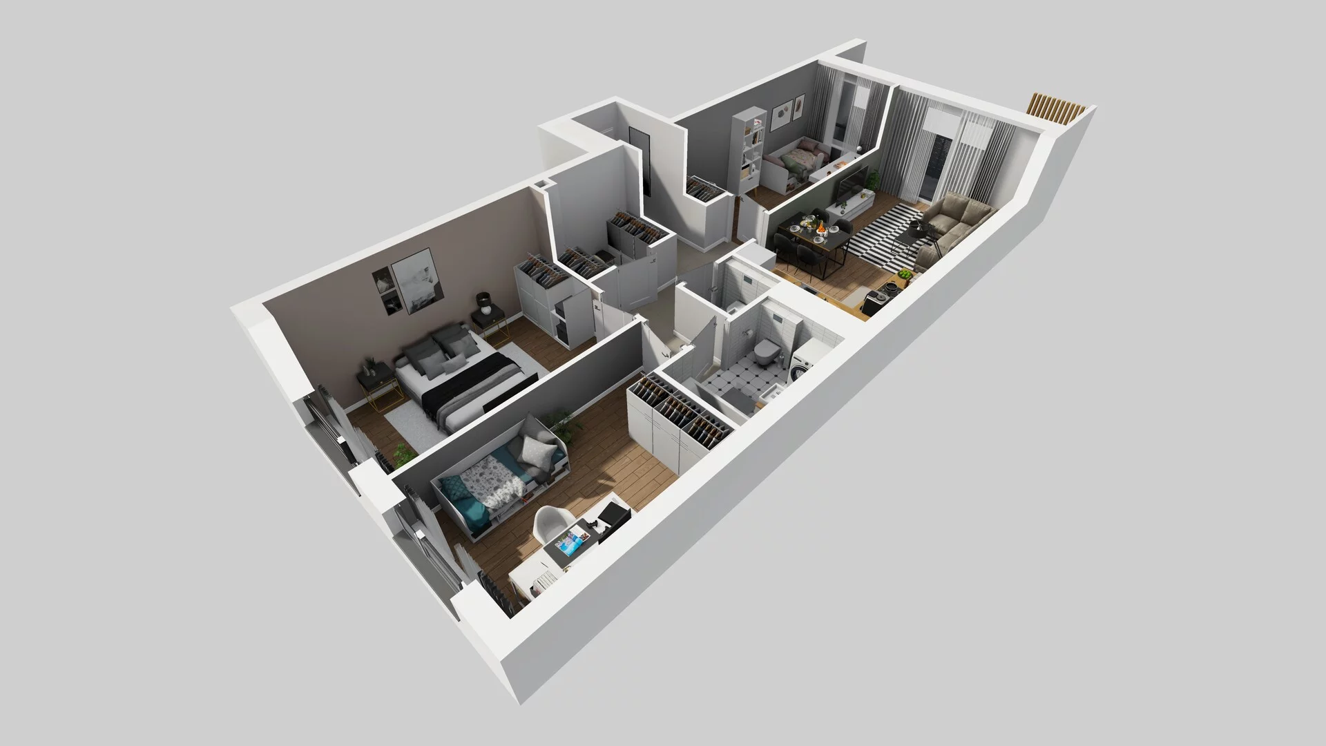 4 pokoje, mieszkanie 77,36 m², piętro 3, oferta nr B/76, Hubska 100, Wrocław, Huby, Krzyki, ul. Paczkowska
