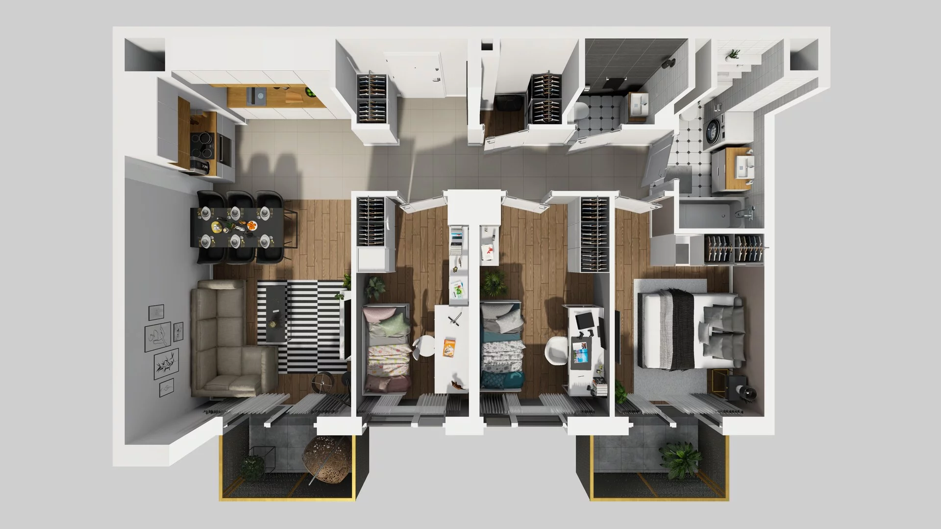 4 pokoje, mieszkanie 71,86 m², piętro 6, oferta nr B/127, Hubska 100, Wrocław, Huby, Krzyki, ul. Paczkowska