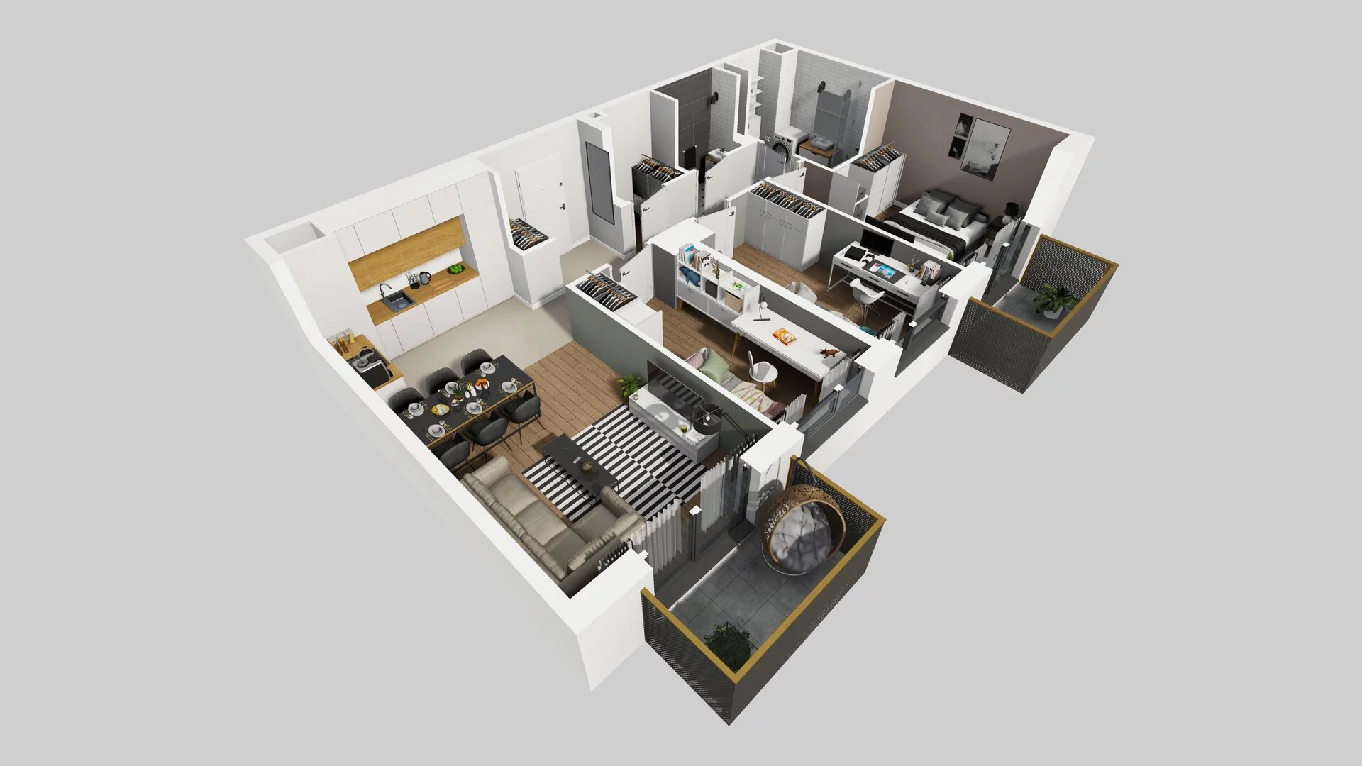4 pokoje, mieszkanie 71,86 m², piętro 6, oferta nr B/127, Hubska 100, Wrocław, Huby, Krzyki, ul. Paczkowska