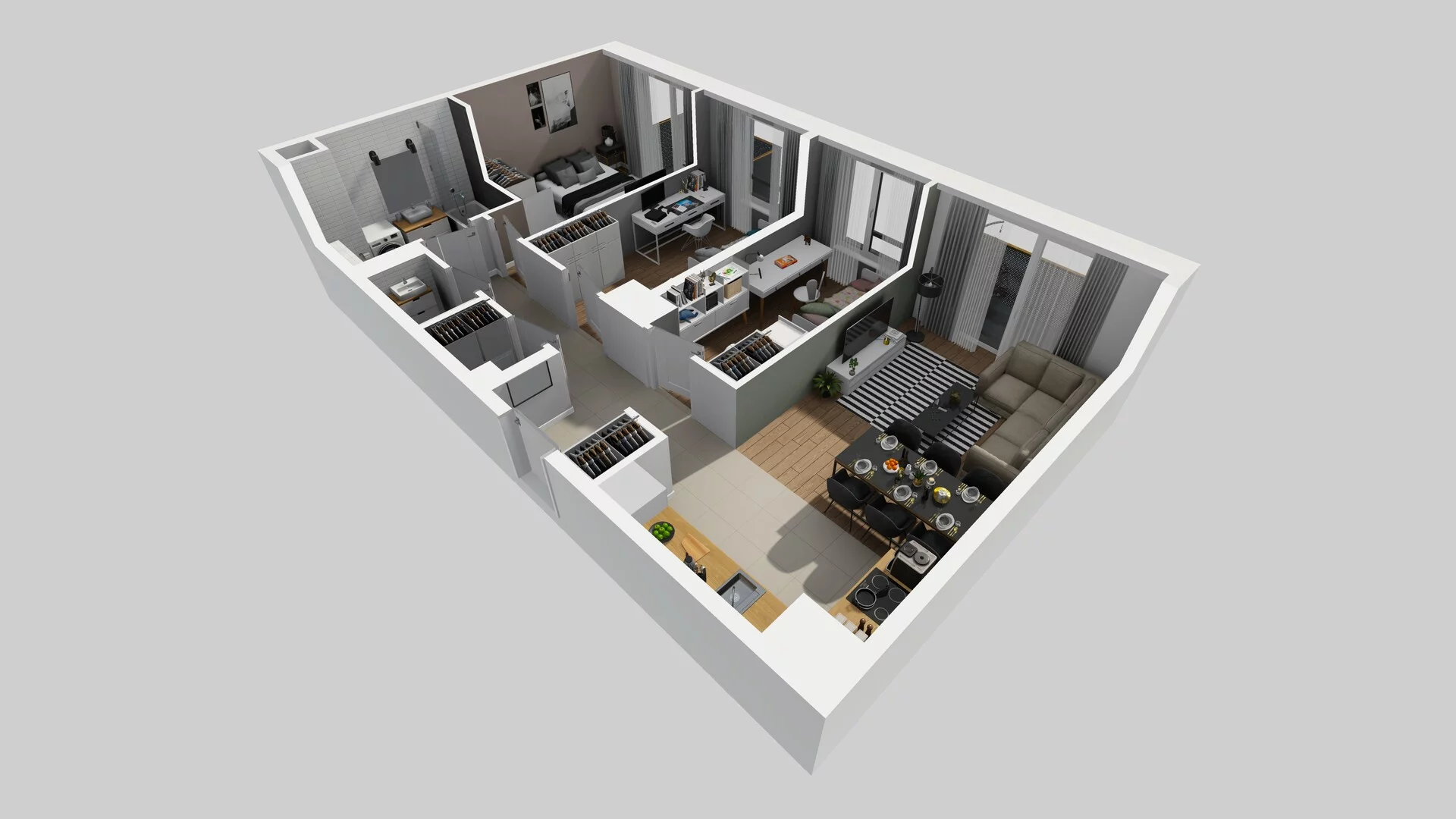 4 pokoje, mieszkanie 71,86 m², piętro 6, oferta nr B/127, Hubska 100, Wrocław, Huby, Krzyki, ul. Paczkowska