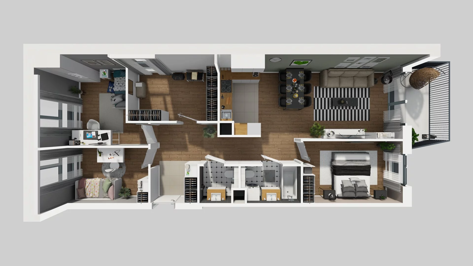 4 pokoje, mieszkanie 89,74 m², parter, oferta nr B/1, Osiedle Górka Narodowa etap 5, Kraków, Prądnik Biały, Górka Narodowa, ul. Papierni Prądnickich