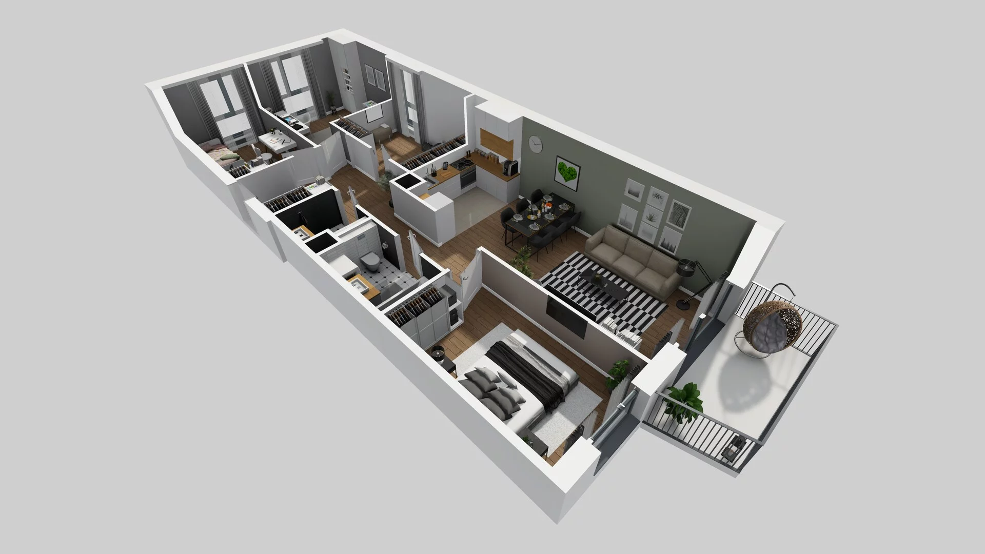 4 pokoje, mieszkanie 89,74 m², parter, oferta nr B/1, Osiedle Górka Narodowa etap 5, Kraków, Prądnik Biały, Górka Narodowa, ul. Papierni Prądnickich