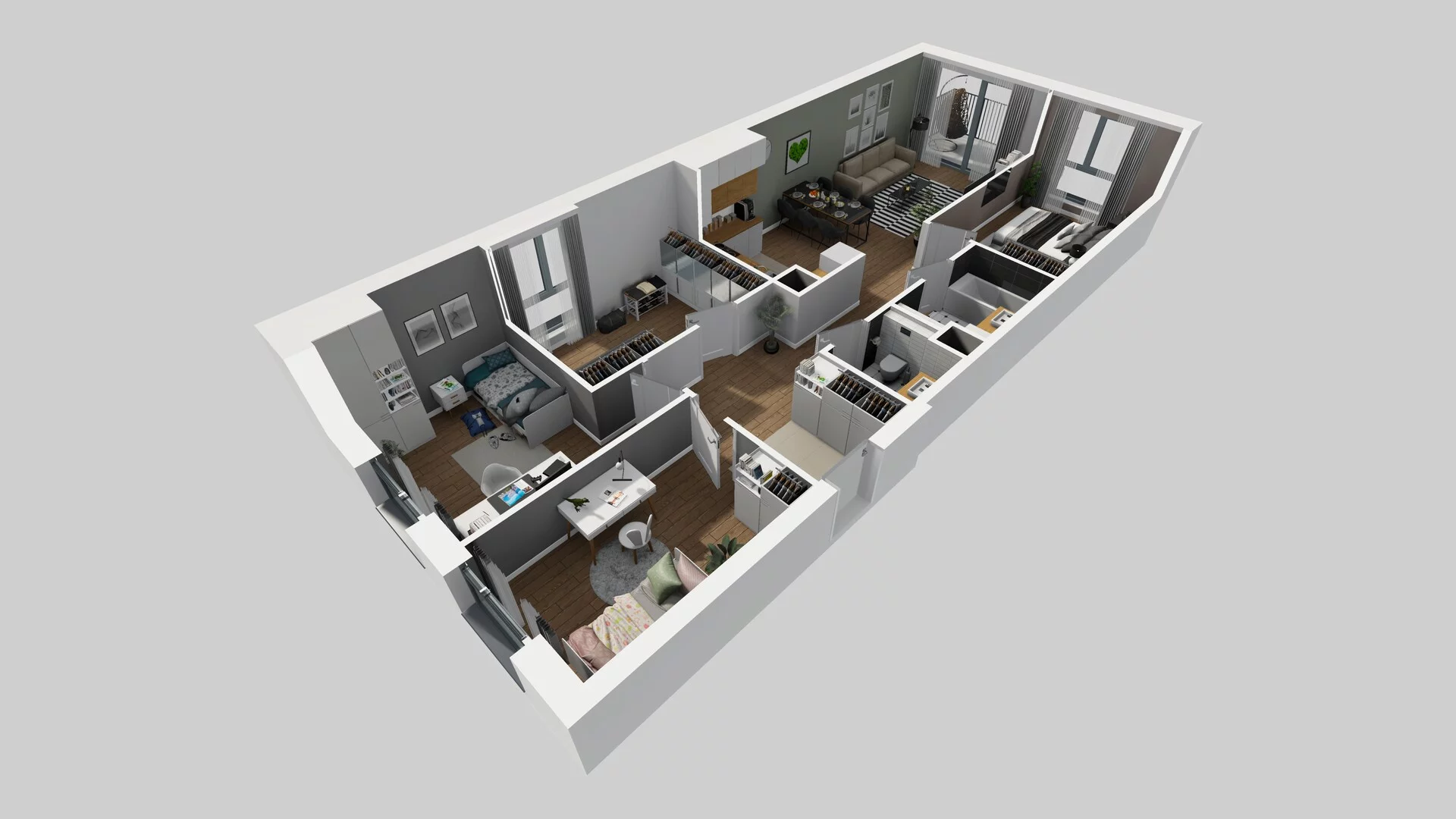4 pokoje, mieszkanie 89,74 m², parter, oferta nr B/1, Osiedle Górka Narodowa etap 5, Kraków, Prądnik Biały, Górka Narodowa, ul. Papierni Prądnickich