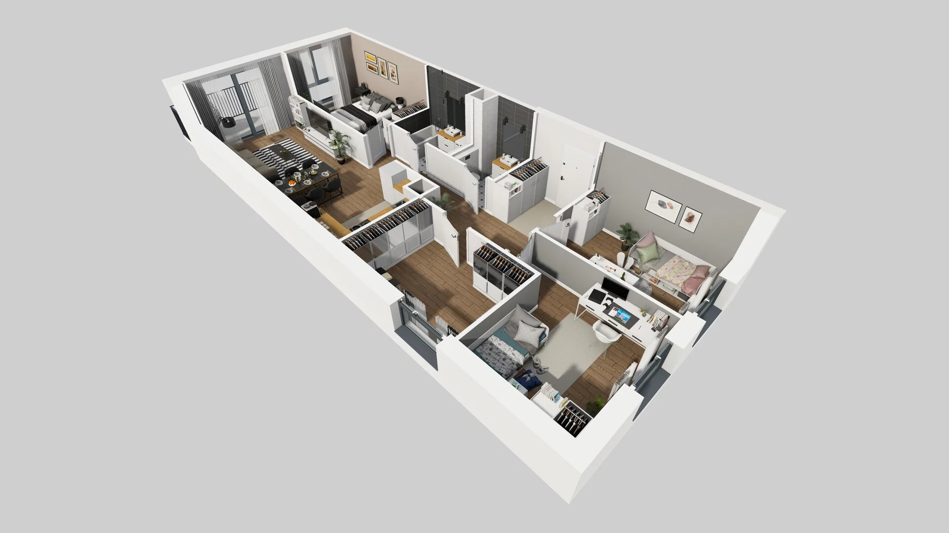 4 pokoje, mieszkanie 89,74 m², parter, oferta nr B/1, Osiedle Górka Narodowa etap 5, Kraków, Prądnik Biały, Górka Narodowa, ul. Papierni Prądnickich