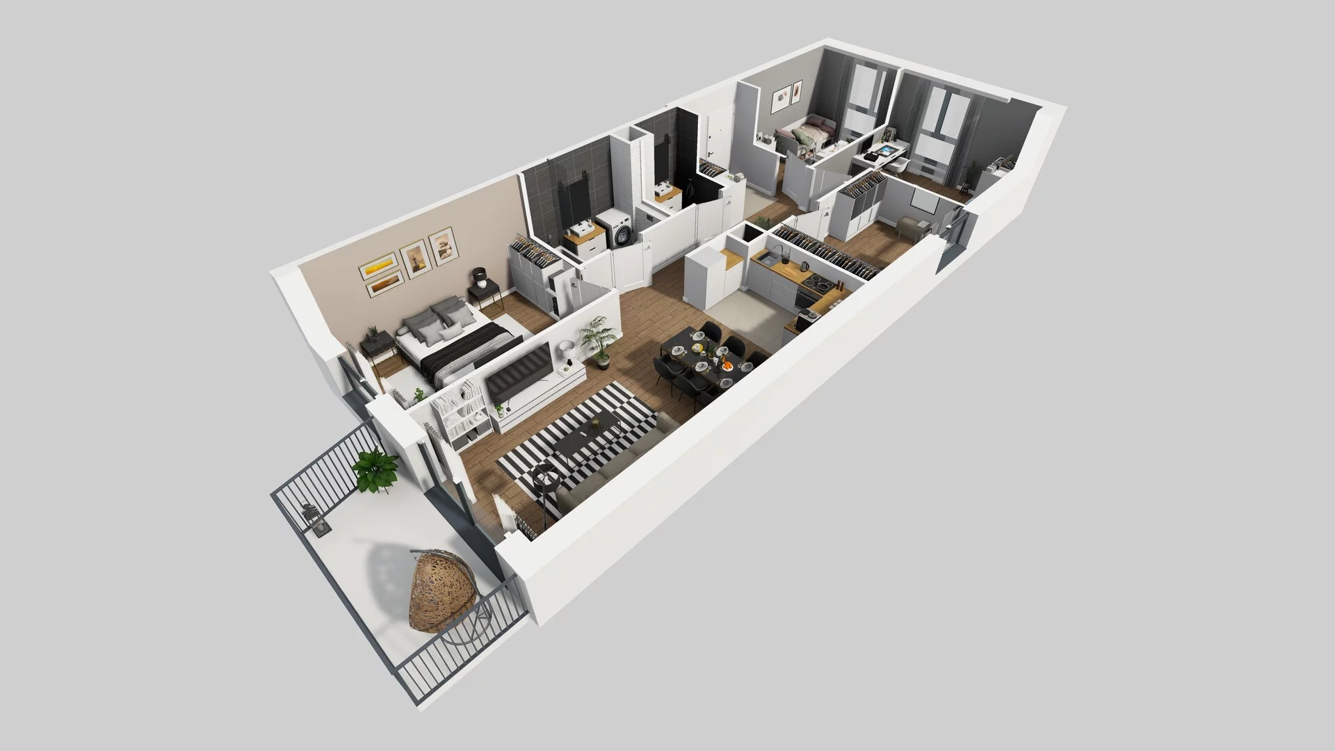 4 pokoje, mieszkanie 89,74 m², parter, oferta nr B/1, Osiedle Górka Narodowa etap 5, Kraków, Prądnik Biały, Górka Narodowa, ul. Papierni Prądnickich