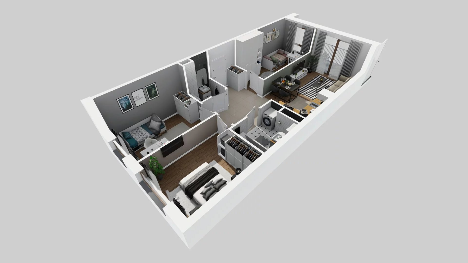 4 pokoje, mieszkanie 66,17 m², piętro 2, oferta nr E/58, Harmonia Mokotów, Warszawa, Mokotów, Siekierki, al. Polski Walczącej / Józefa Becka