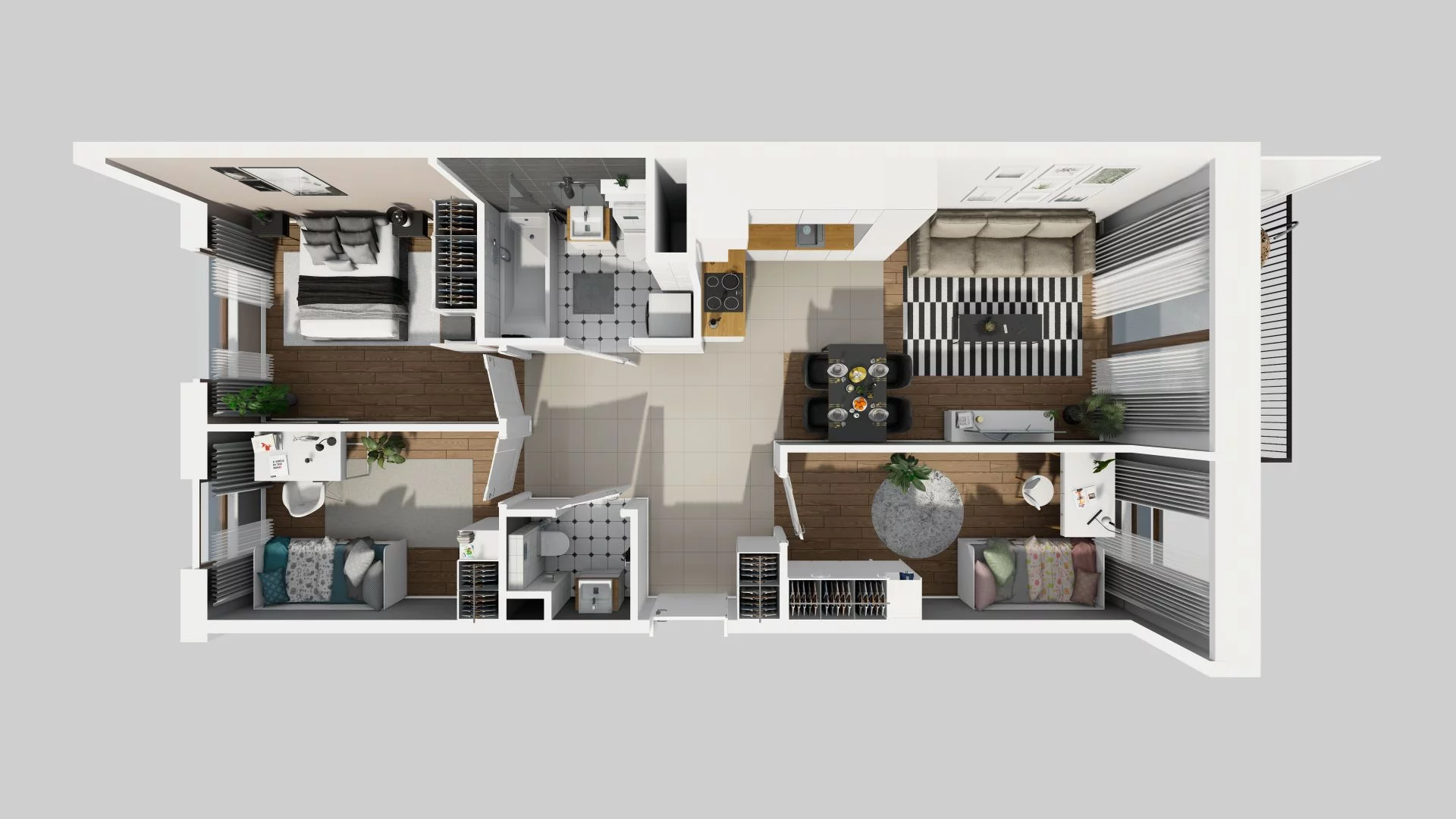 4 pokoje, mieszkanie 66,17 m², piętro 3, oferta nr E/93, Harmonia Mokotów, Warszawa, Mokotów, Siekierki, al. Polski Walczącej / Józefa Becka