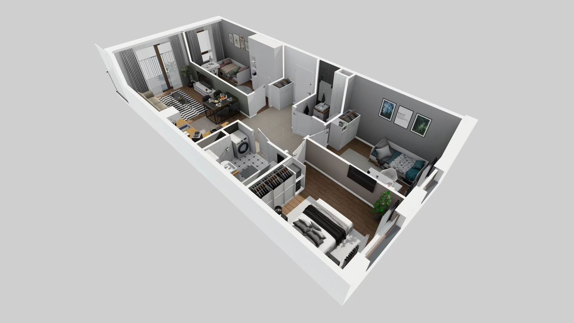 4 pokoje, mieszkanie 66,17 m², piętro 3, oferta nr E/93, Harmonia Mokotów, Warszawa, Mokotów, Siekierki, al. Polski Walczącej / Józefa Becka
