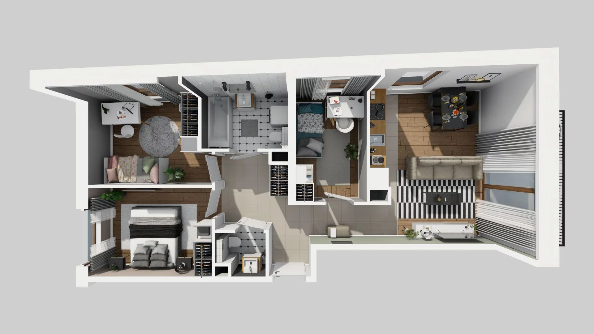 4 pokoje, mieszkanie 66,02 m², piętro 2, oferta nr G/4, Harmonia Mokotów, Warszawa, Mokotów, Siekierki, al. Polski Walczącej / Józefa Becka