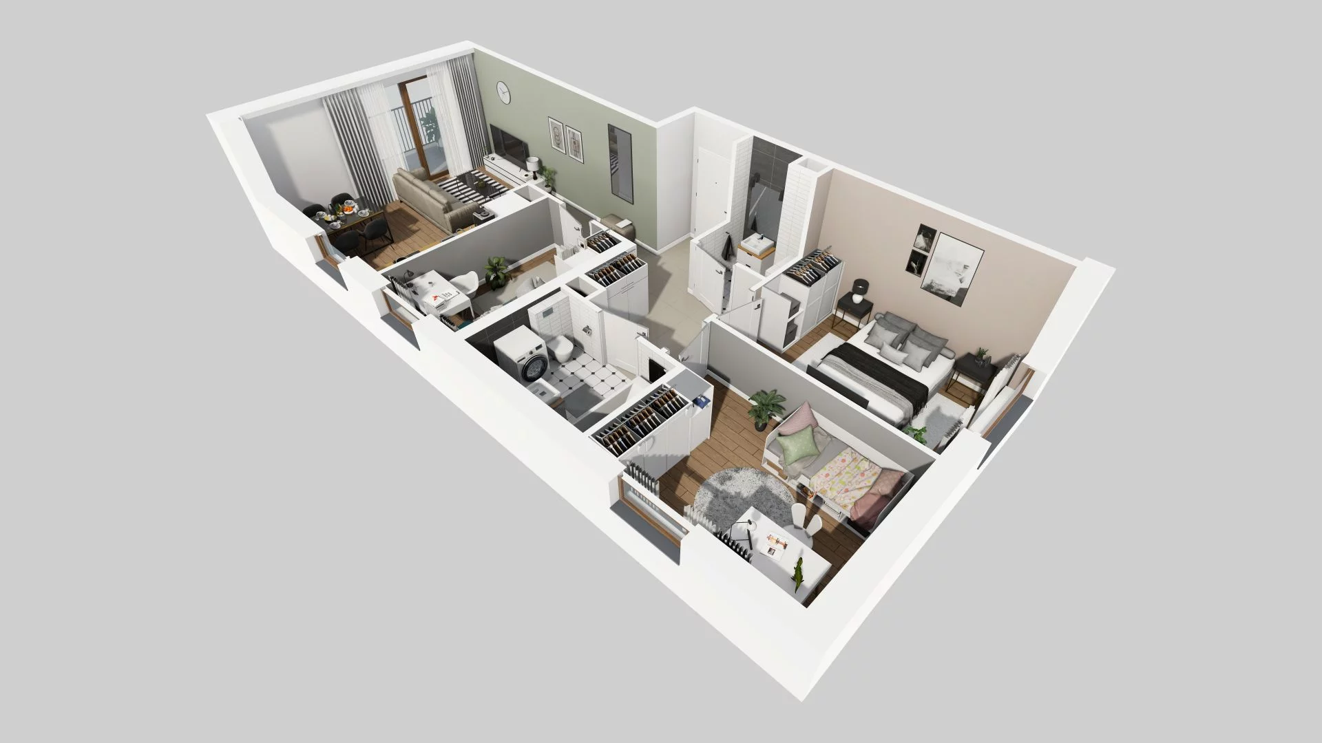 4 pokoje, mieszkanie 66,02 m², piętro 4, oferta nr G/10, Harmonia Mokotów, Warszawa, Mokotów, Siekierki, al. Polski Walczącej / Józefa Becka