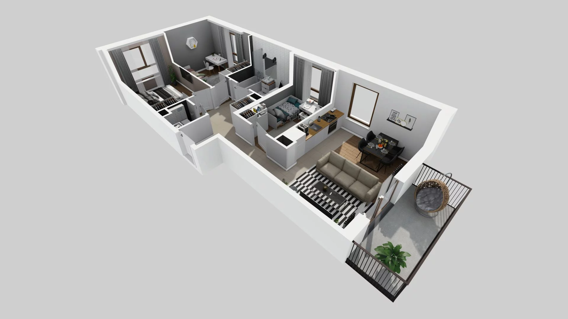 4 pokoje, mieszkanie 66,02 m², piętro 4, oferta nr G/10, Harmonia Mokotów, Warszawa, Mokotów, Siekierki, al. Polski Walczącej / Józefa Becka