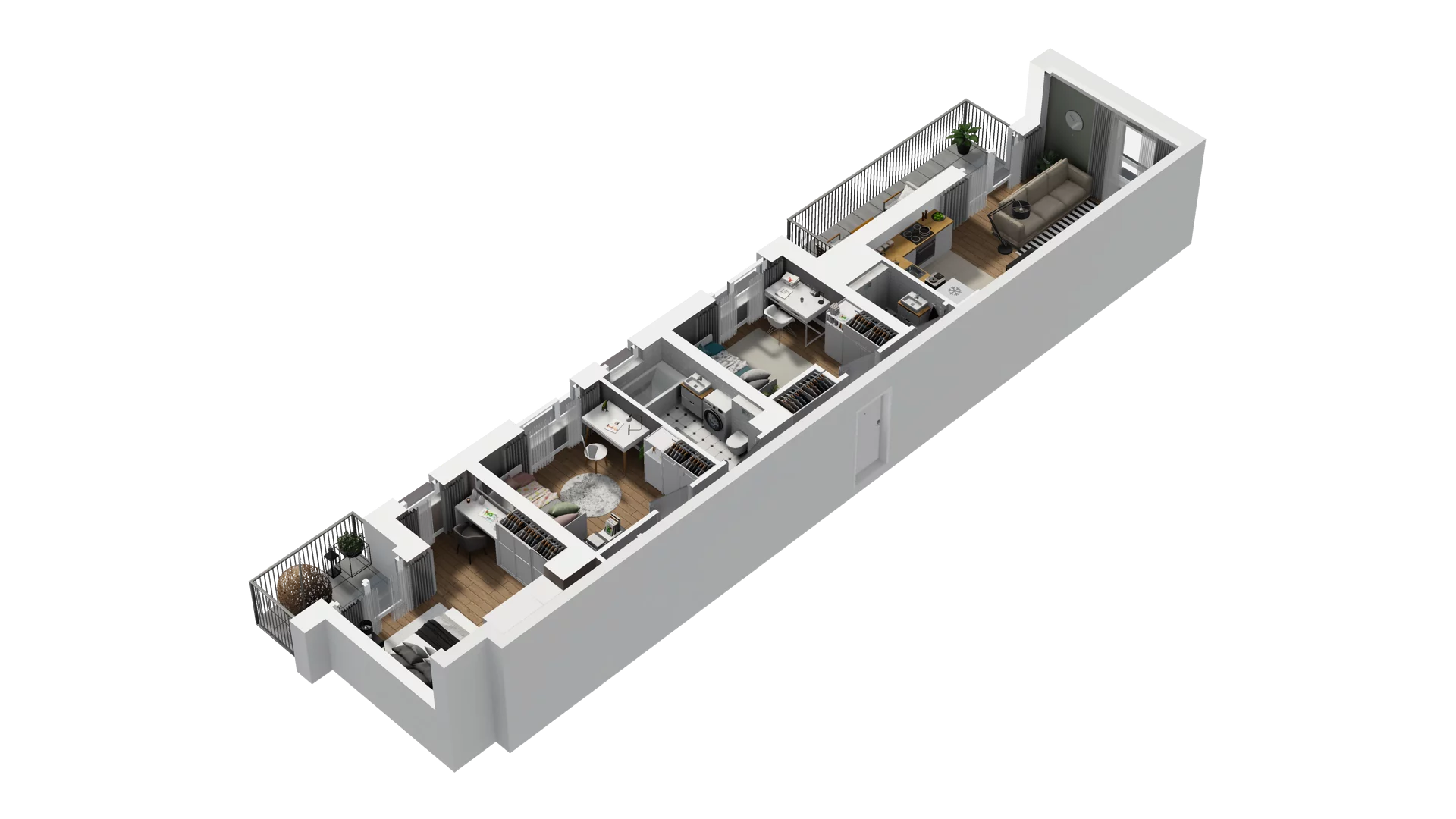 4 pokoje, mieszkanie 76,12 m², piętro 1, oferta nr B2/14, Osiedle Arkadia, Wrocław, Polanowice-Poświętne-Ligota, Poświętne, ul. Ramiszowska 6