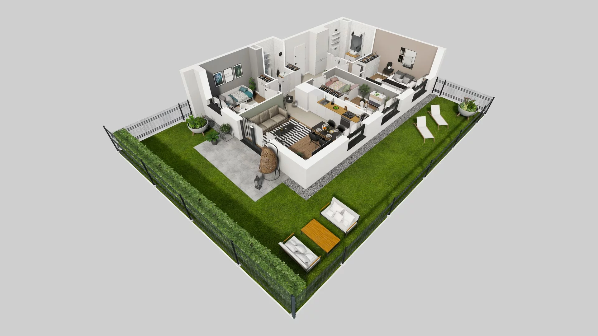 4 pokoje, mieszkanie 69,03 m², parter, oferta nr D/2, Osiedle Urbino 1.4, Warszawa, Włochy, Raków, ul. Równoległa