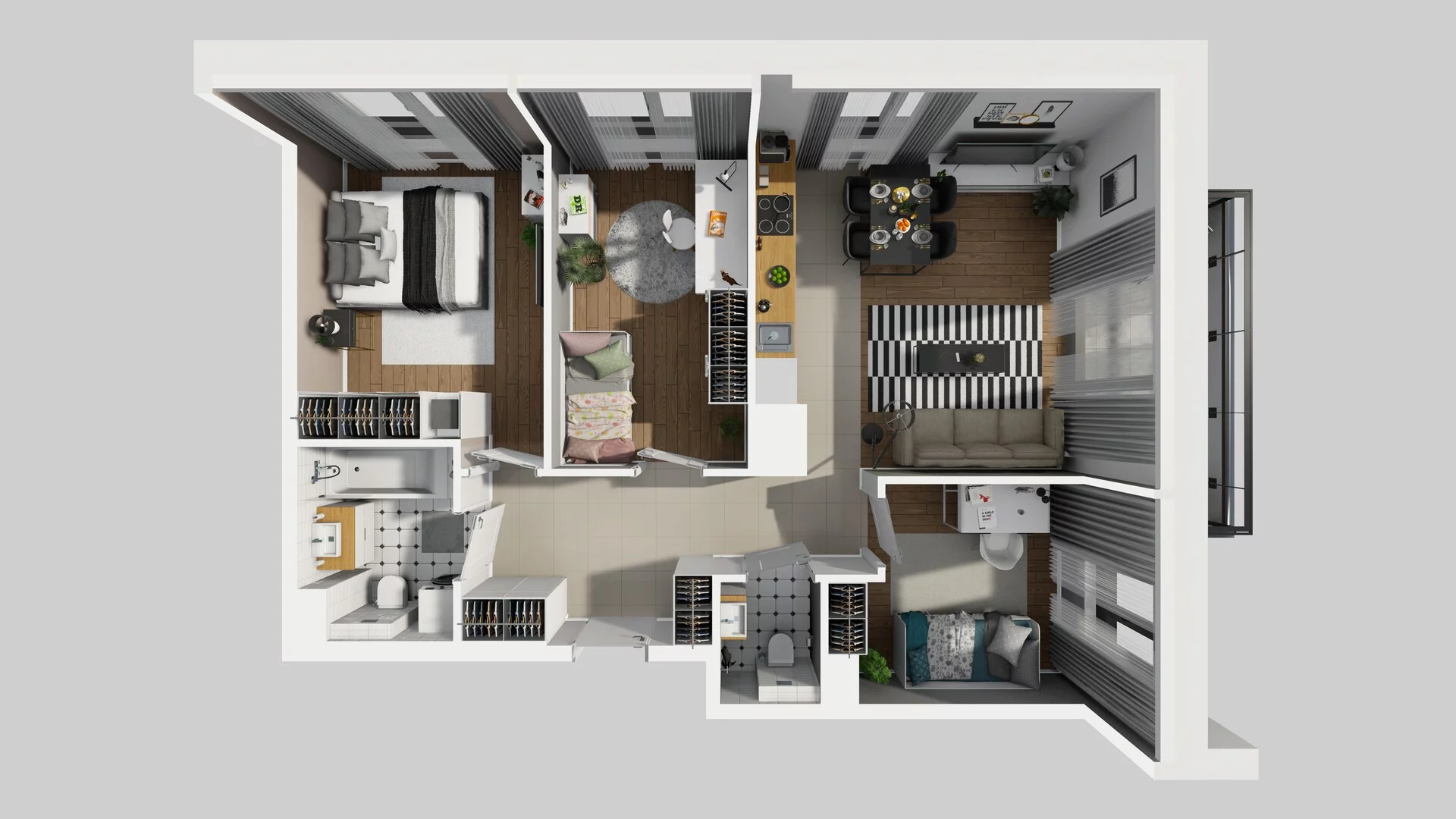 4 pokoje, mieszkanie 69,22 m², piętro 1, oferta nr D/6, Osiedle Urbino 1.4, Warszawa, Włochy, Raków, ul. Równoległa