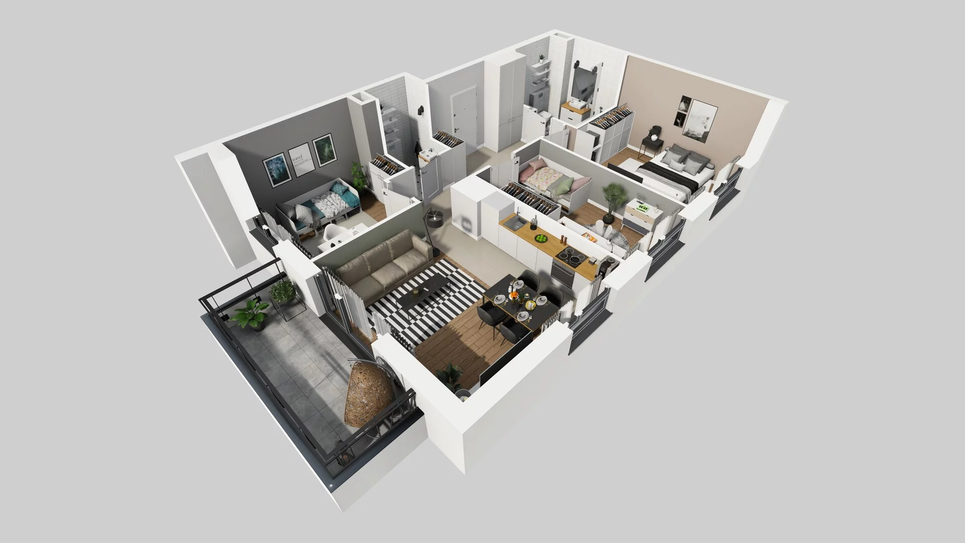 4 pokoje, mieszkanie 69,22 m², piętro 1, oferta nr D/6, Osiedle Urbino 1.4, Warszawa, Włochy, Raków, ul. Równoległa