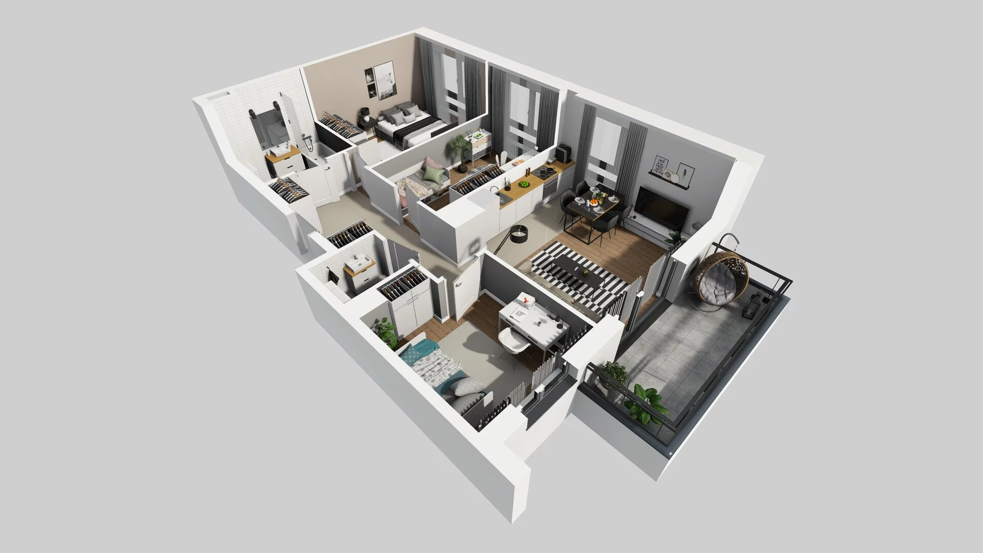 4 pokoje, mieszkanie 69,22 m², piętro 1, oferta nr D/6, Osiedle Urbino 1.4, Warszawa, Włochy, Raków, ul. Równoległa