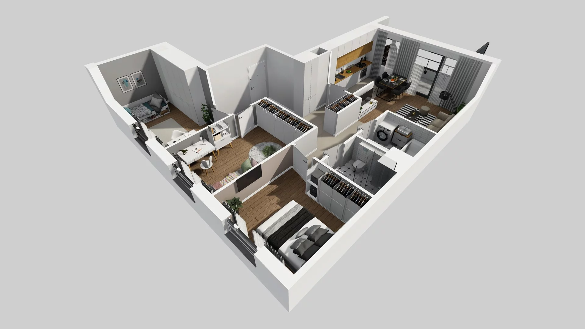 4 pokoje, mieszkanie 84,71 m², piętro 6, oferta nr D/88, Osiedle Urbino 1.4, Warszawa, Włochy, Raków, ul. Równoległa