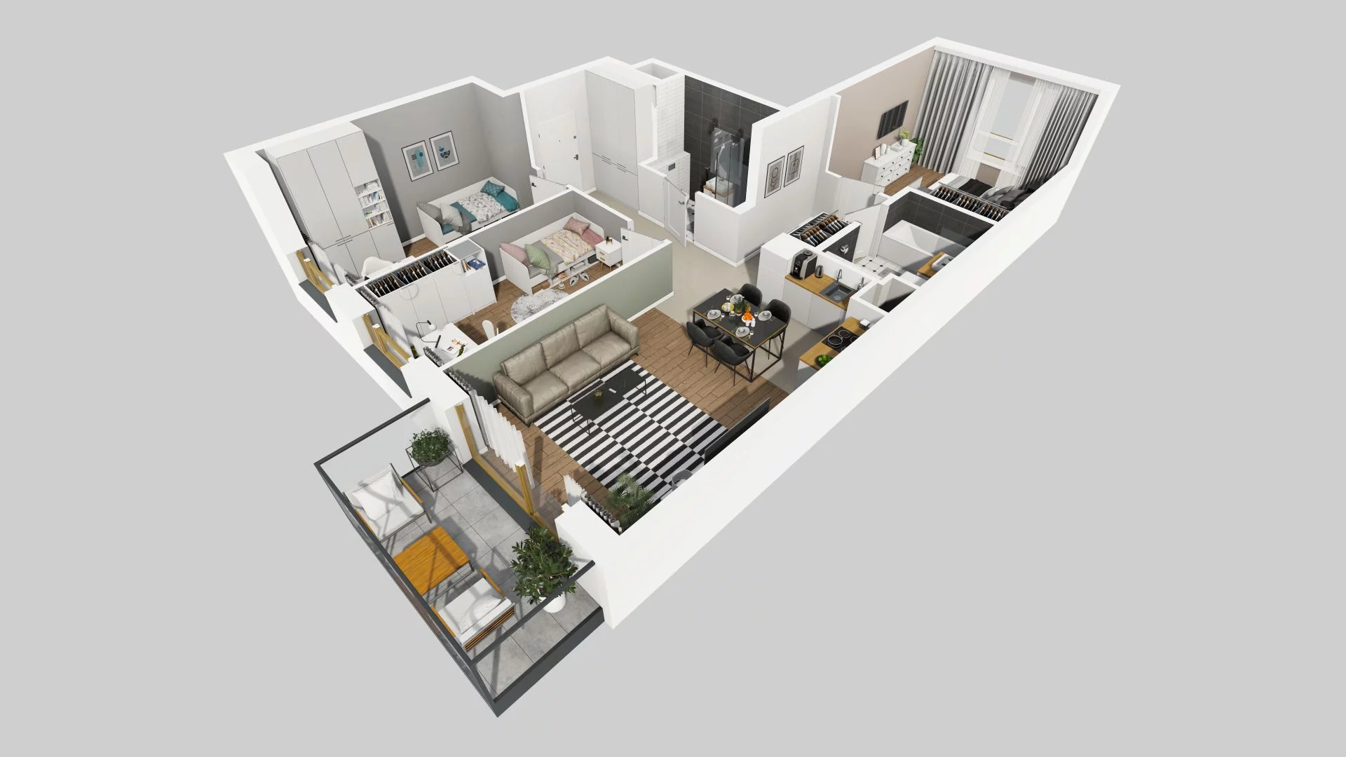 Mieszkanie 76,92 m², piętro 4, oferta nr D/47, Apartamenty Rudnickiego, Warszawa, Bielany, Piaski, ul. Rudnickiego 7