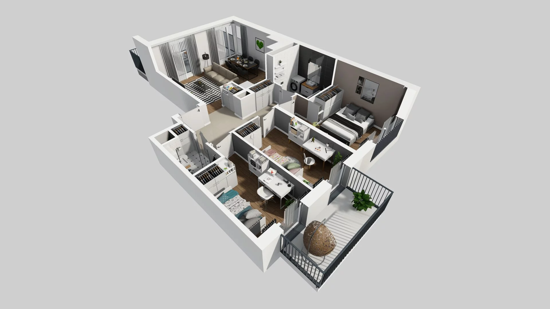 4 pokoje, apartament 79,09 m², piętro 1, oferta nr F/5, Apartamenty Park Matecznego bud. F i G, Kraków, Podgórze, Mateczny, ul. Rydlówka / Nowoorawska