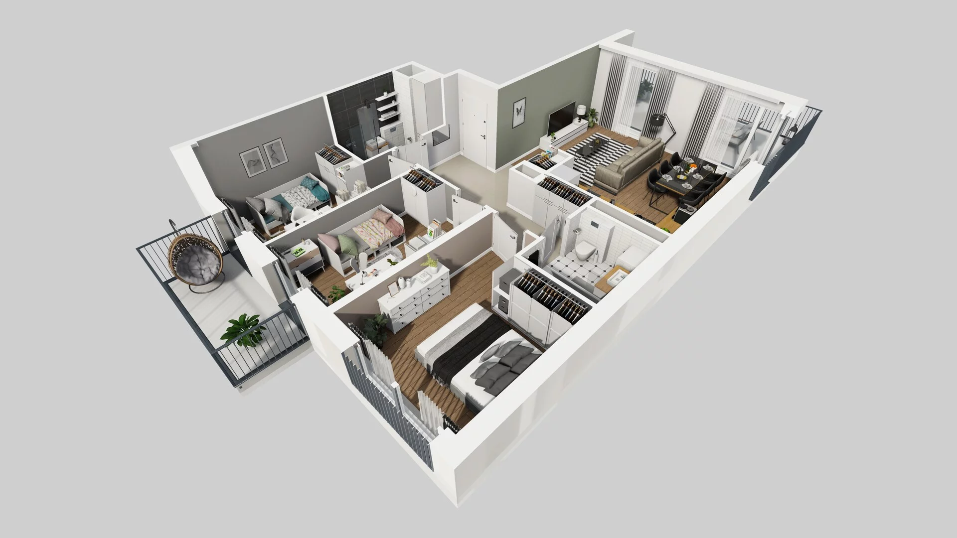 4 pokoje, apartament 79,09 m², piętro 1, oferta nr F/5, Apartamenty Park Matecznego bud. F i G, Kraków, Podgórze, Mateczny, ul. Rydlówka / Nowoorawska