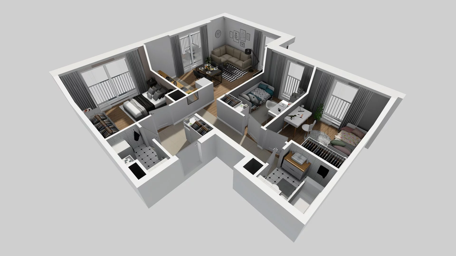 4 pokoje, apartament 74,07 m², piętro 1, oferta nr F/20, Apartamenty Park Matecznego bud. F i G, Kraków, Podgórze, Mateczny, ul. Rydlówka / Nowoorawska