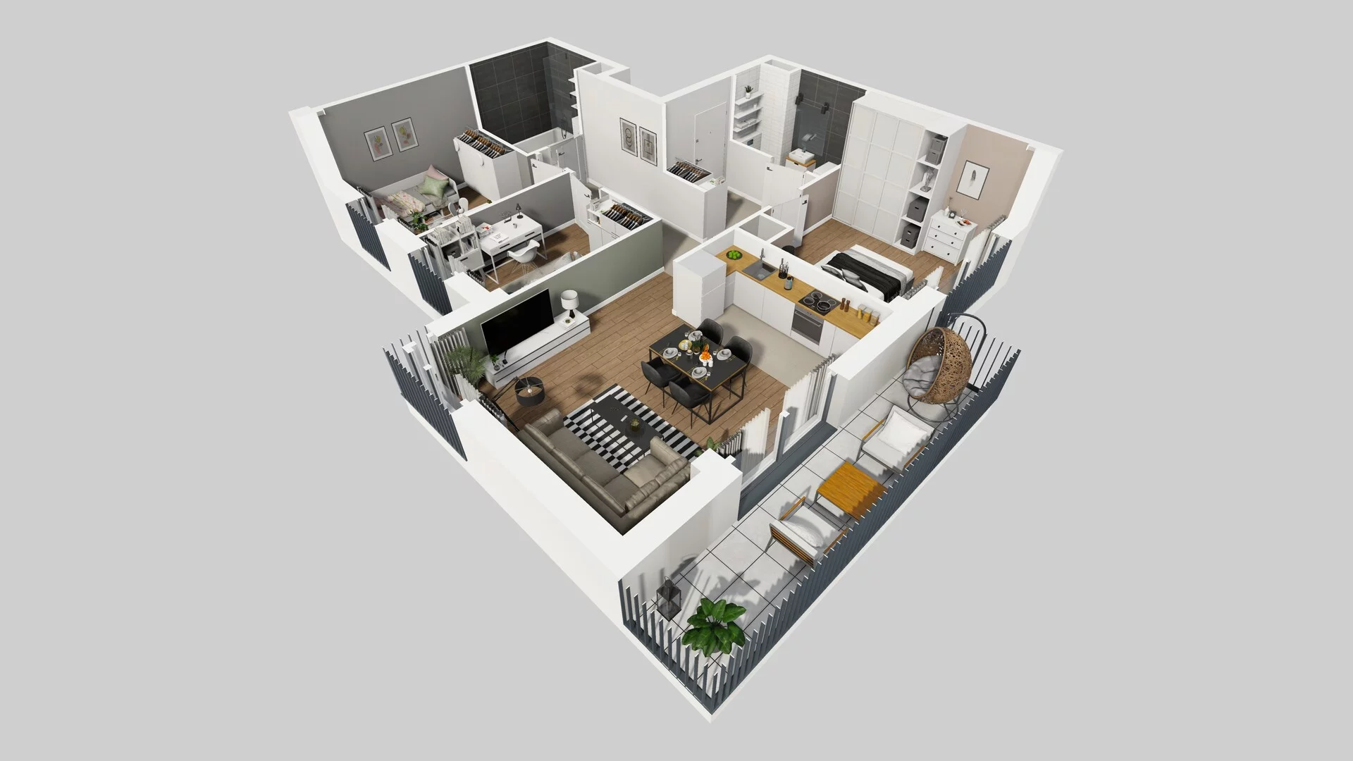4 pokoje, apartament 74,07 m², piętro 1, oferta nr F/20, Apartamenty Park Matecznego bud. F i G, Kraków, Podgórze, Mateczny, ul. Rydlówka / Nowoorawska