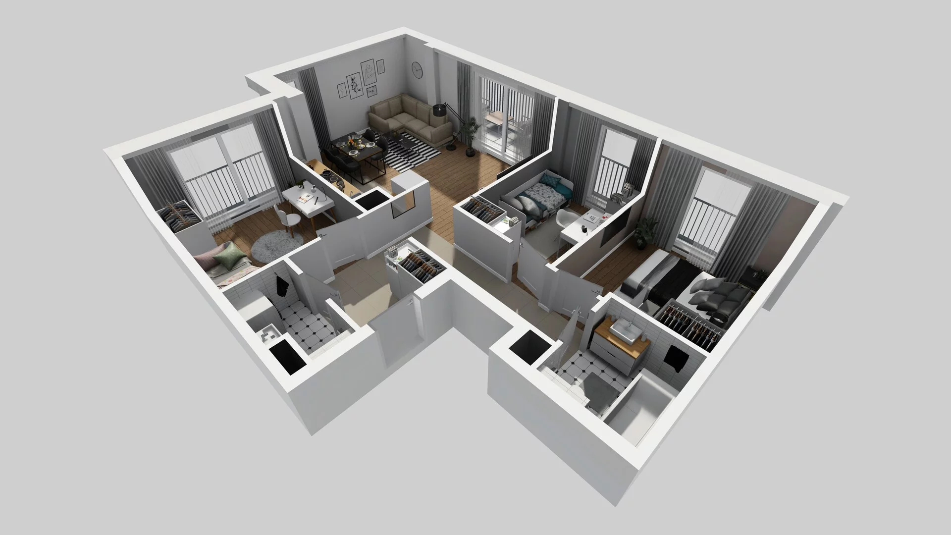 4 pokoje, apartament 74,03 m², piętro 2, oferta nr F/23, Apartamenty Park Matecznego bud. F i G, Kraków, Podgórze, Mateczny, ul. Rydlówka / Nowoorawska