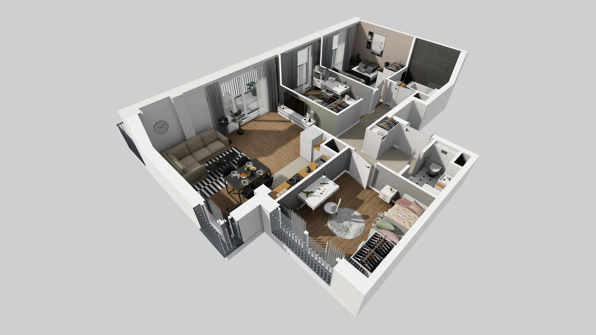 4 pokoje, apartament 74,03 m², piętro 2, oferta nr F/23, Apartamenty Park Matecznego bud. F i G, Kraków, Podgórze, Mateczny, ul. Rydlówka / Nowoorawska