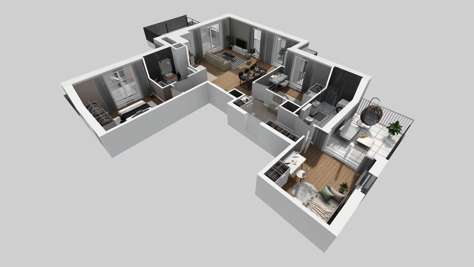 4 pokoje, apartament 98,70 m², piętro 3, oferta nr F/56, Apartamenty Park Matecznego bud. F i G, Kraków, Podgórze, Mateczny, ul. Rydlówka / Nowoorawska