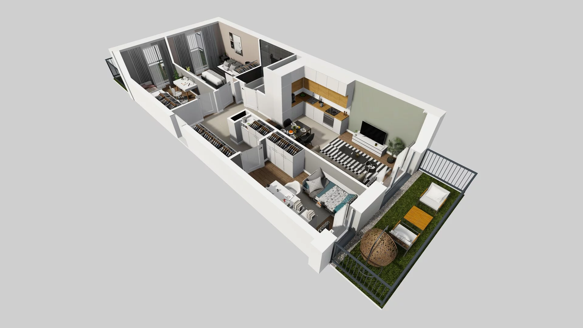4 pokoje, apartament 67,05 m², parter, oferta nr F/58, Apartamenty Park Matecznego bud. F i G, Kraków, Podgórze, Mateczny, ul. Rydlówka / Nowoorawska