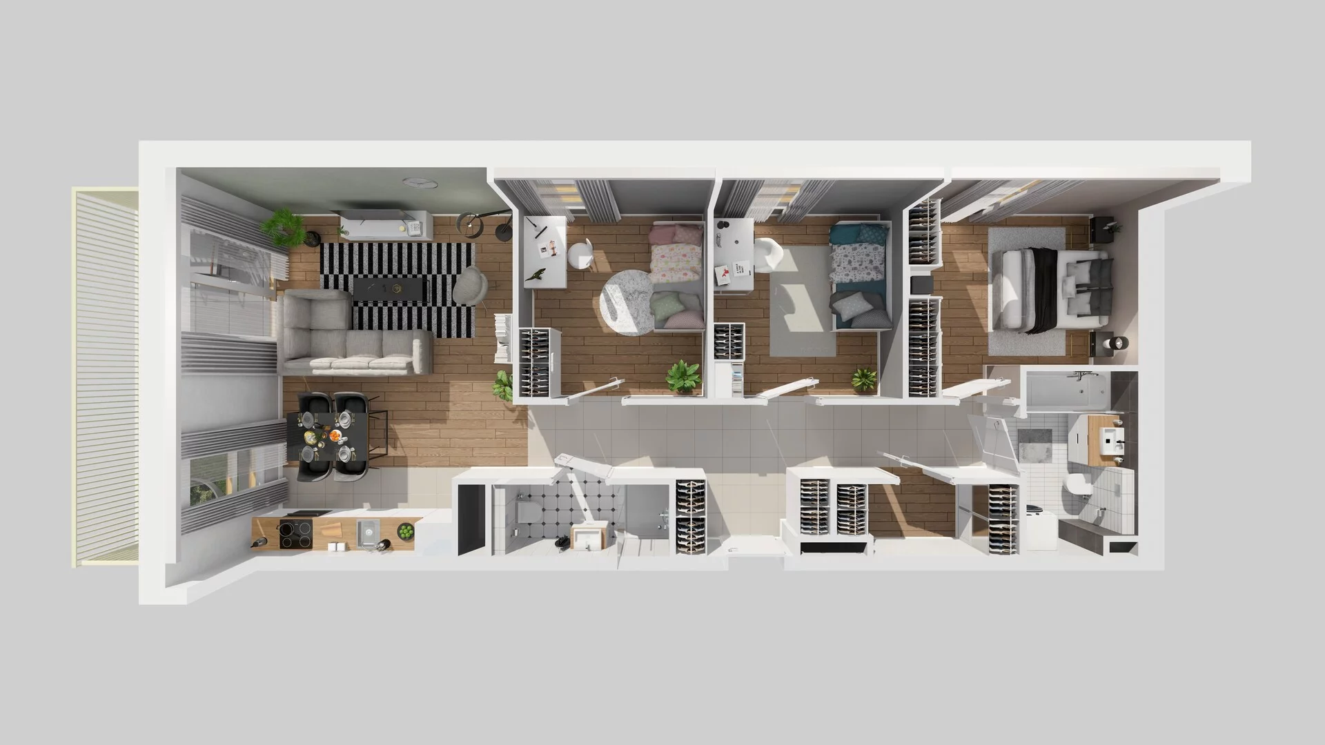 4 pokoje, mieszkanie 79,41 m², parter, oferta nr A/4, Osiedle Zielna 4.2, Wrocław, Psie Pole-Zawidawie, Psie Pole, ul. Zielna